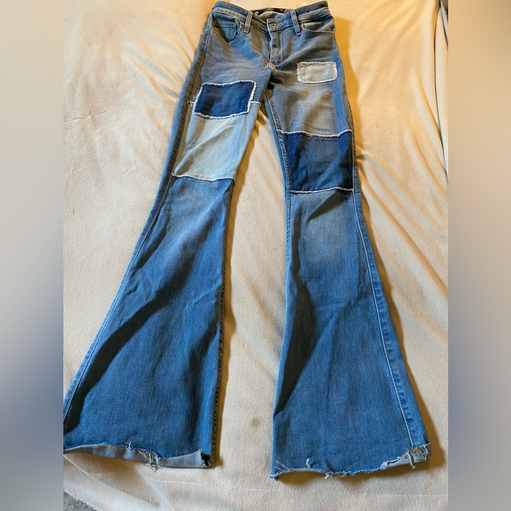 Holister Flared Patched Jeans